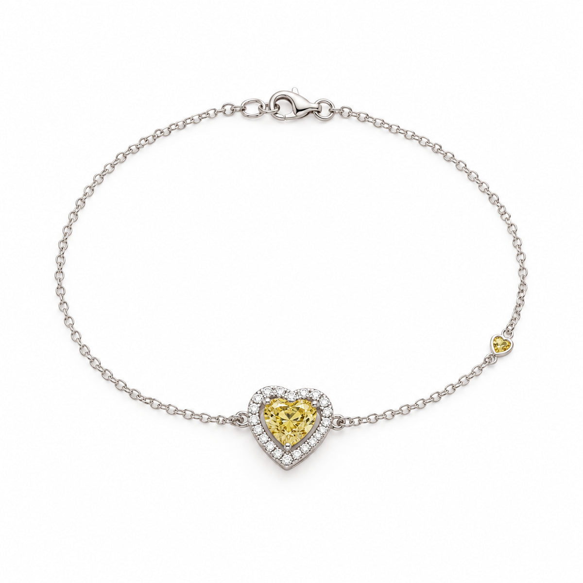 Pulseira Zircônia Fancy Yellow AVELINE em fundo branco